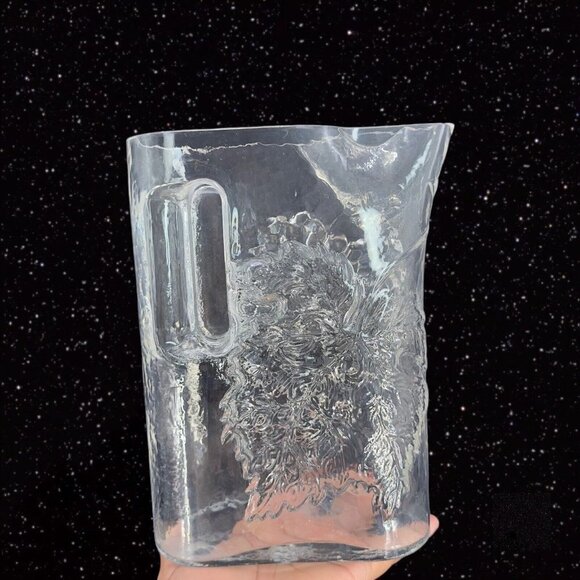 Vtg 1960s Mid-Century Modern C.J. RIEDEL Geometric Crystal Glass Pitcher Grape - Picture 1 of 14
